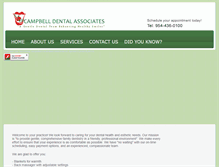 Tablet Screenshot of campbelldental.org